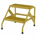 Vestil 2 Steps, Aluminum Step Stand, Load Capacity, Yellow SSA-2-KD-Y